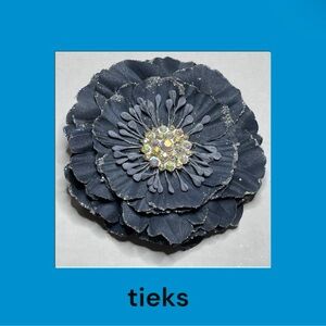 Tieks Dark Gray Flower